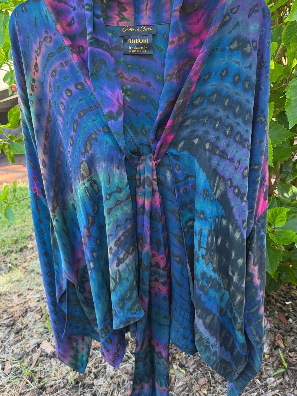 Carter Smith Shibori One of a Kind Silk Kimono Jacket museum wearable art.